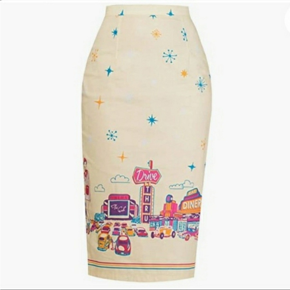 Pinup Diner Drive Thru Pencil Skirt